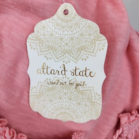 NWT Altar'd State Off-Shoulder Top. Peach Pink M#022 - Picture 10 of 14